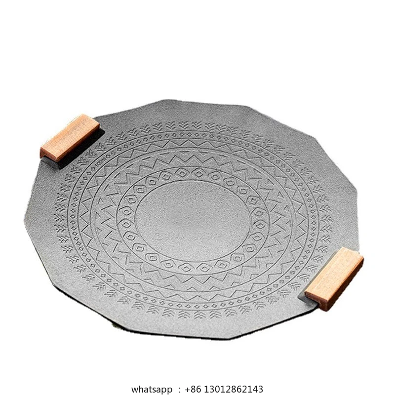 

Outdoor gas barbecue pan Household barbecue pan Non-stick pan