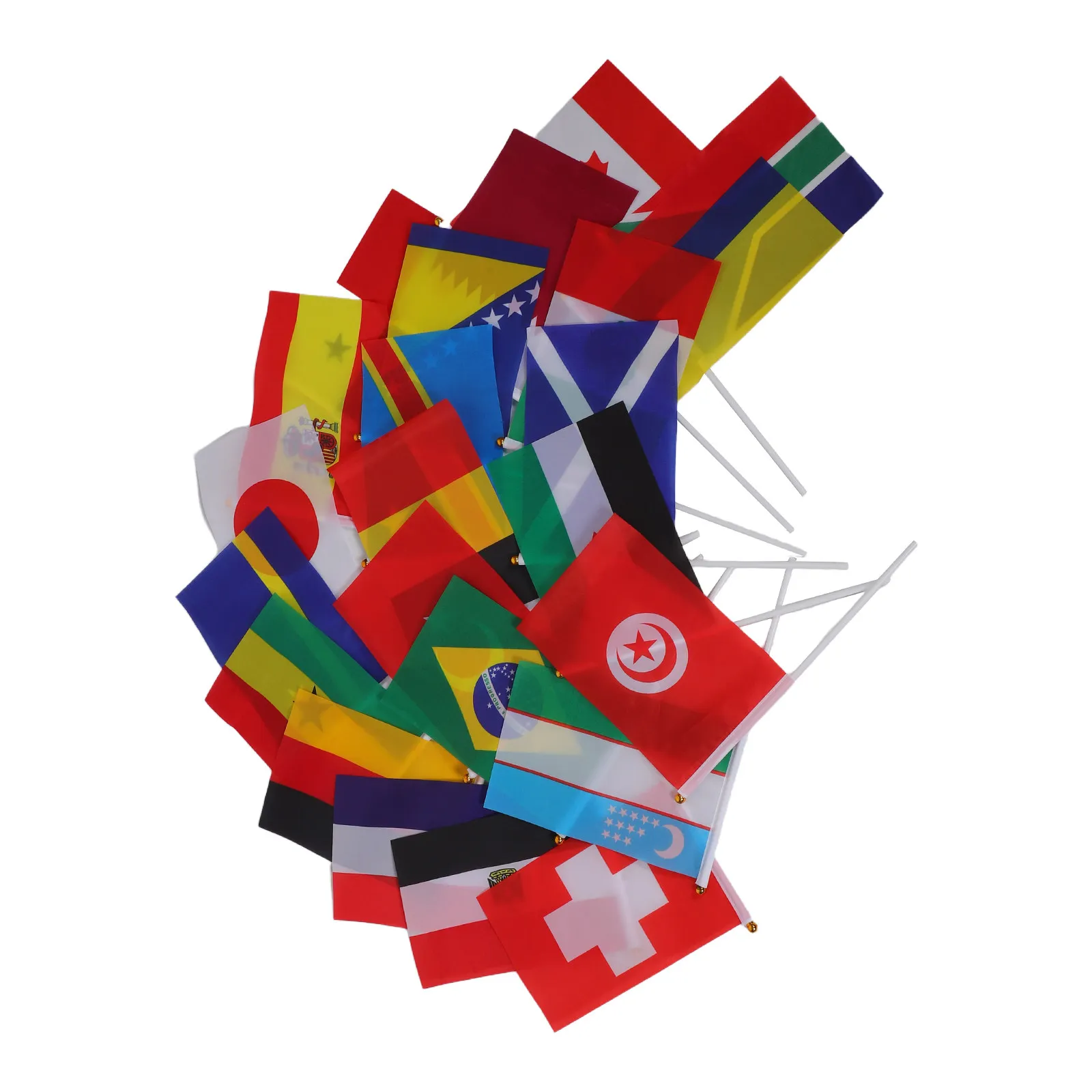 2022 Mini National Flags Set Brazil Argentina France Germany Spain England Portugal Qatar Morocco