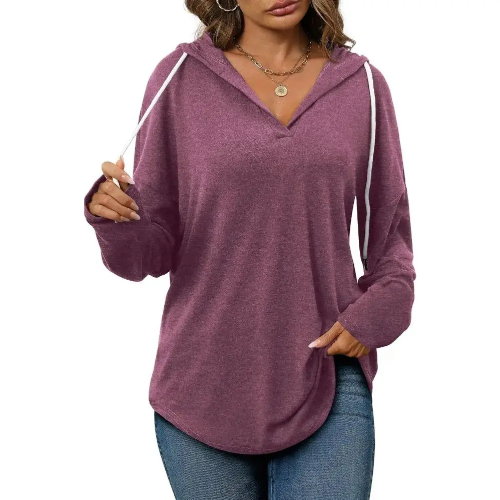 Tops de moda para mujer Sudaderas con capucha para mujer Jersey Sudaderas de gran tamaño Camisas de manga larga Ajuste suelto