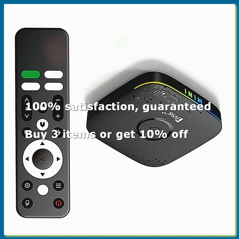 TV98 Mini Smart TV Box Android 14 ATV Ultra HD 8K Video 2.4/5G Wifi6 Media Player Portable Player Support Voice Remote