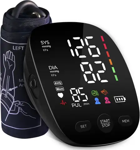 Kingclinic New Household Arm Type Digital Electronic Portable LED Smart Blood Pressure Meter BP Monitor