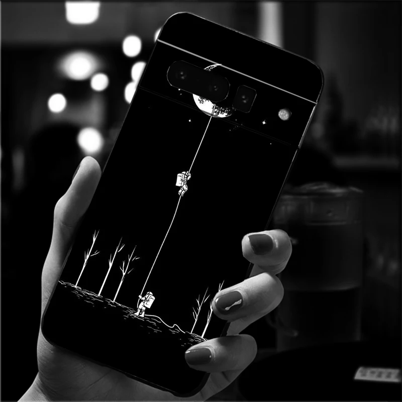 

Phone Case For Google Pixel 10 9 Pro XL 9A 8 7 6 Pro Pixel 8A 7A 6A Pixel 8 7 6 5 Space Astronaut Star Moon