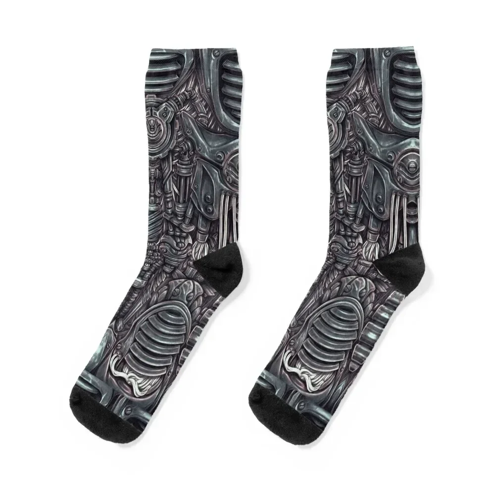 

Organic Mech - Xenomorph Socks gifts crazy Stockings christmas gift Man Socks Women's