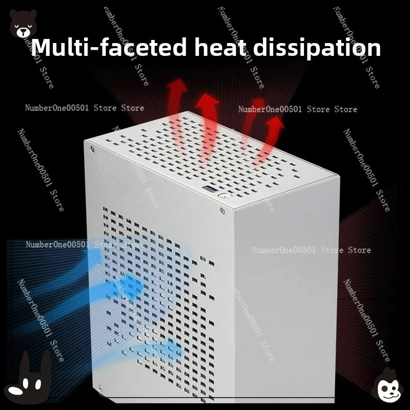 

A07 desktop MINI ITX game independent graphics card all-aluminum chassis supports small 1U power supply