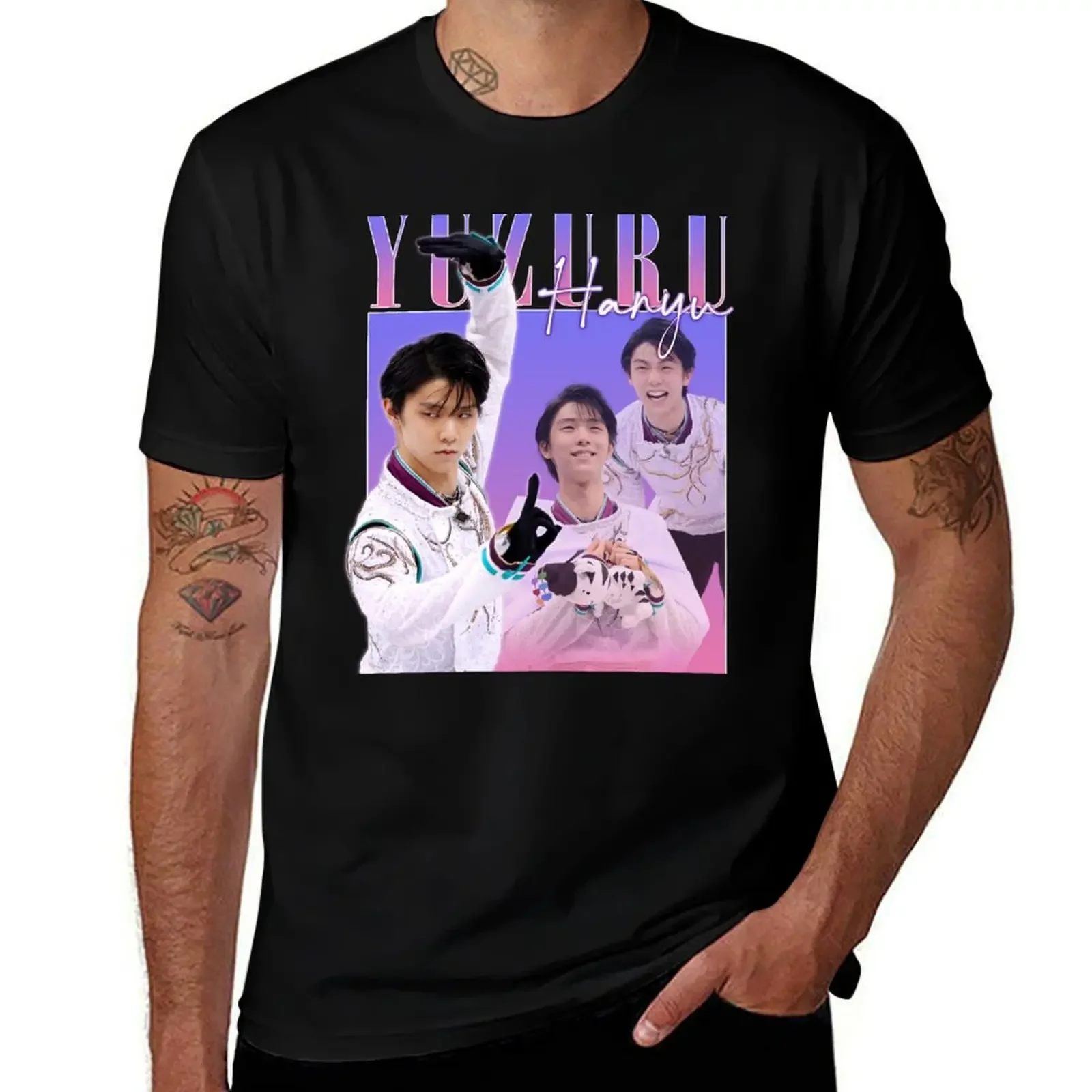 

YUZURU HANYU 90s aesthetic design T-Shirt basketball graphic tees tees funny shirt cotton compression shirt men