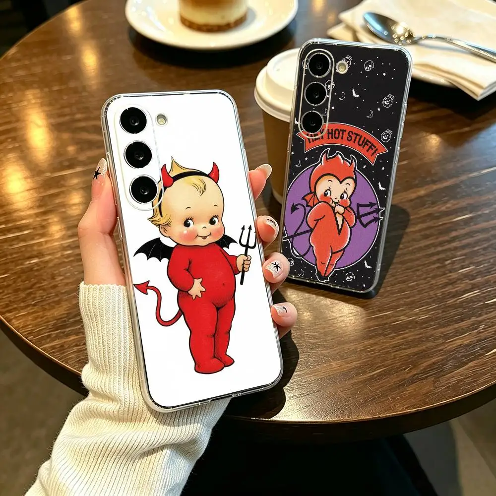 K-Kewpie Halloween Doll  Phone Case For Samsung A71 A55 A51 A52 A35 Cover Transparent Silicone Phone Cover