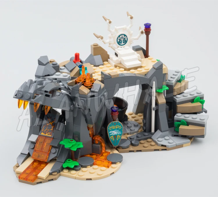 632pcs Island Shinobi The Keepers' Village Jungle Lair Prison Stone Pillar 60039 Bouwsteenspeelgoed Compatibel met model