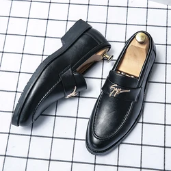 Men's Formal Shoes Designer Leather Shoes Fashion Solid Color Louboutins Wedding Men's Office Dress Casual Driving Shoes