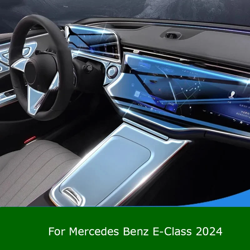 

For Mercedes Benz MB W214 E-Class 2024 Car Interior Center Console Transparent TPU PPF Protective Film Anti-scratch Repair