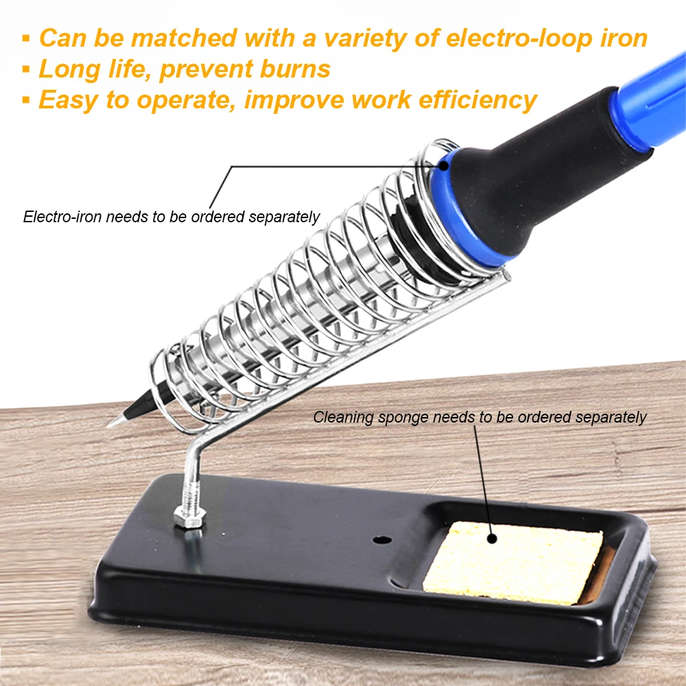 Portable Soldering Iron Stand Holder Welding Stand with Welding Cleaning Sponge Pads Electric Soldering Iron Accessories