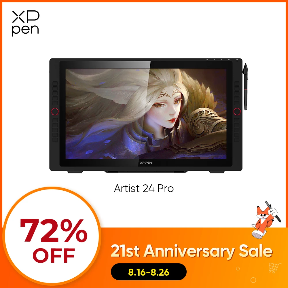 Tablette graphique XPPen Artist 24 Pro 23,8 pouces 2K QHD avec écran de dessin, 20 touches express, prise en charge de …