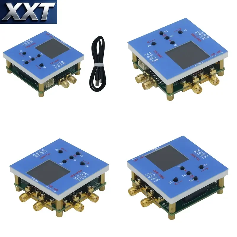 Модуль частотного смесителя XXT 10G LMX2594-PLL с функцией повышения и понижения частоты, зарядкой через Type-C и основной платой управления STM32.