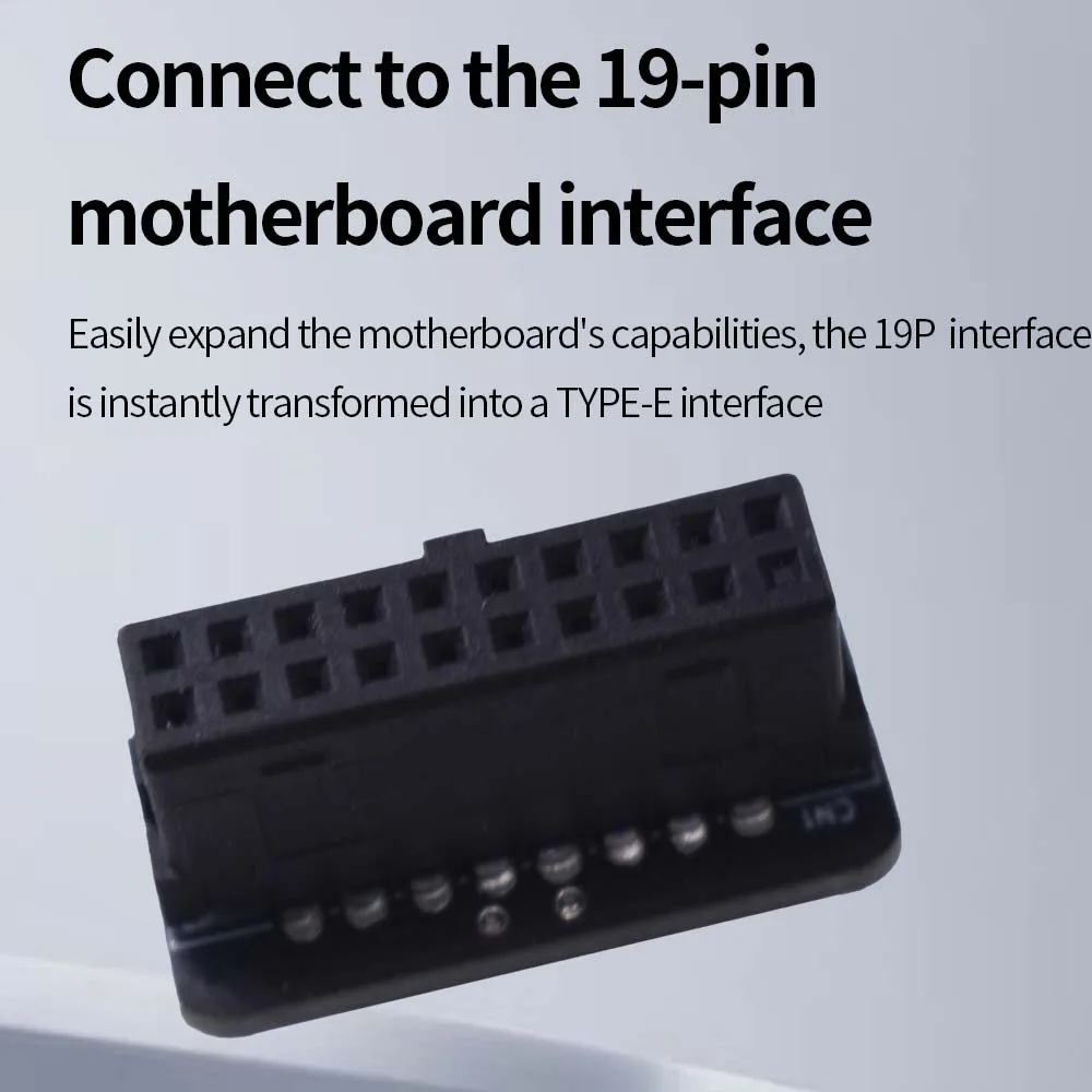 TISHRIC USB3.0 19Pin 20Pin إلى TYPE-E محول الهيكل اللوحة الأم TYPE-C المقبس USN3.1 PH73S ما يصل إلى 10Gbps نوع E لوح تمديد