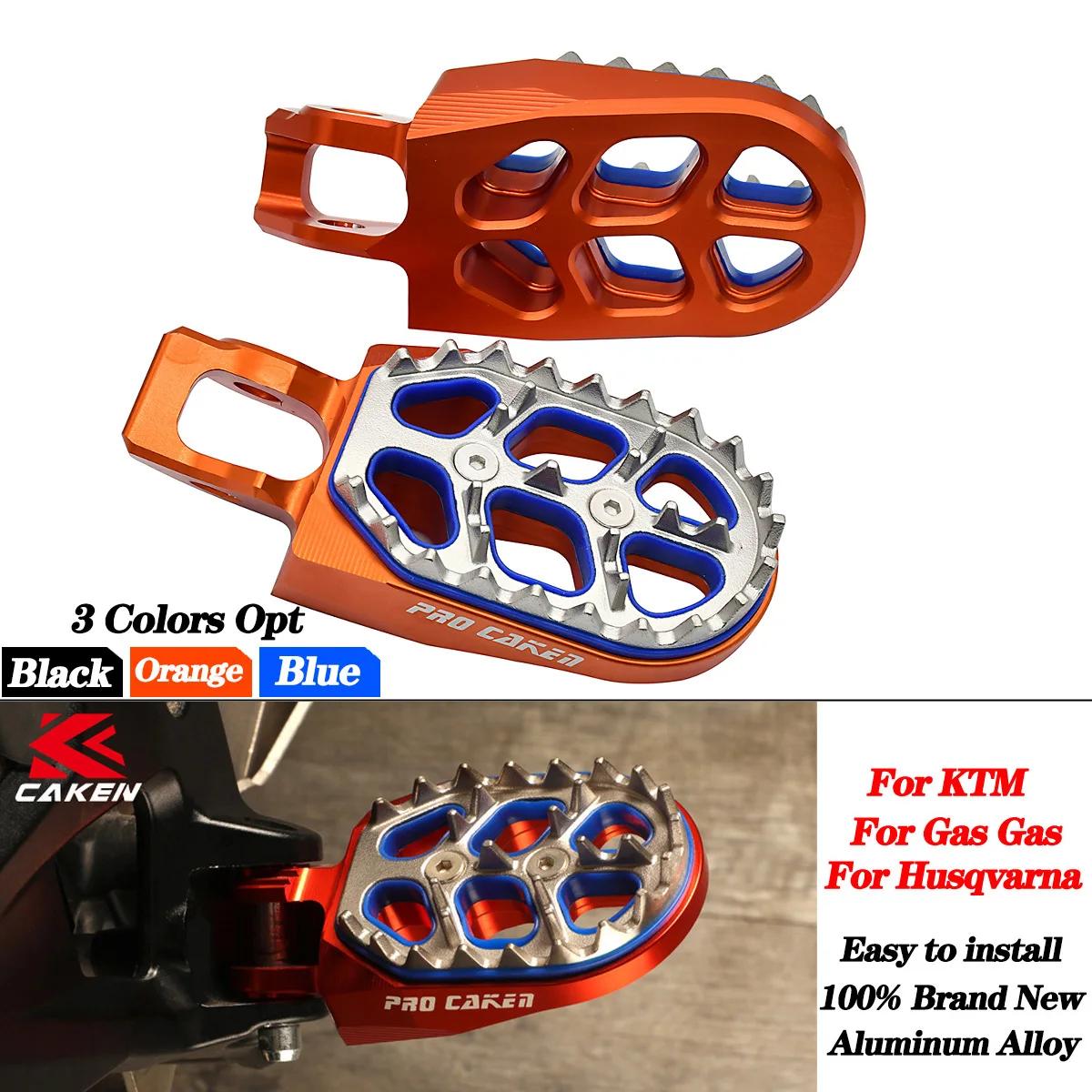 Motorcycle Foot Rest Pegs Footrest Footpeg For KTM EXC EXCF XC XCF SX SXF 85 125 250 300 350 450 500 2017-2023 Dirt Pit Bike