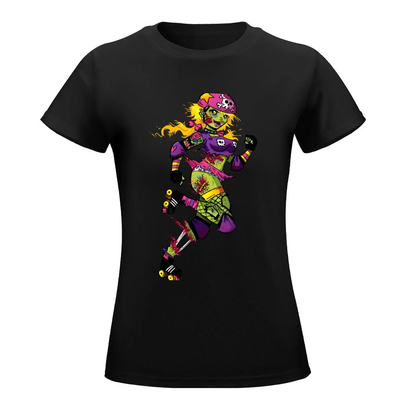 Zombie Derby Doll T-Shirt graphics summer top lady clothes korean Women's clothes