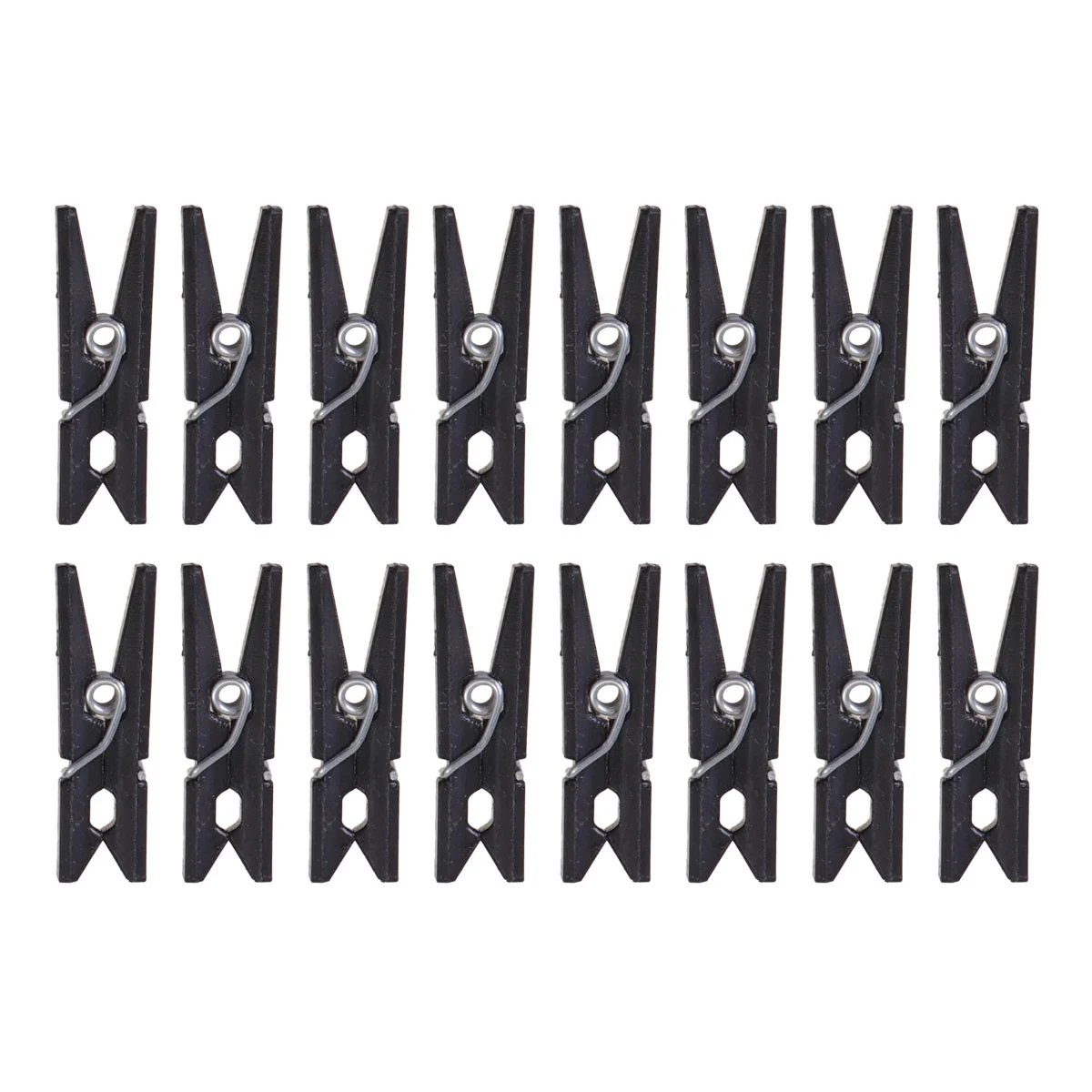 

100Pcs Plastic Clothes Hanging Mini Clips Classic Lightweight for Photo Paper Craft Home Holiday Decorations Black 2.5cm