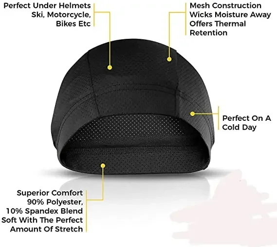 Motorcycle Helmet Inner Cap Hat Quick Dry Breathable Hat Racing Cap Under Helmet Cap Motor Helmet Hat Helmets Moto Equipments