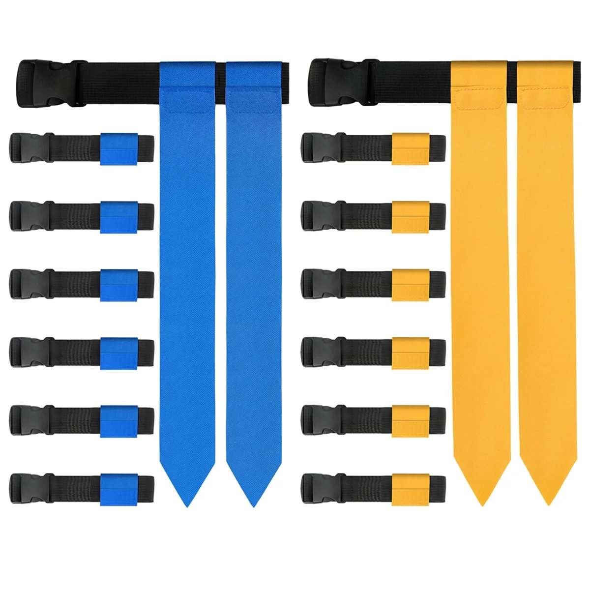 Flag Football Belts, 14 Player Adjustable Flag Football Set for Sports Training Competition