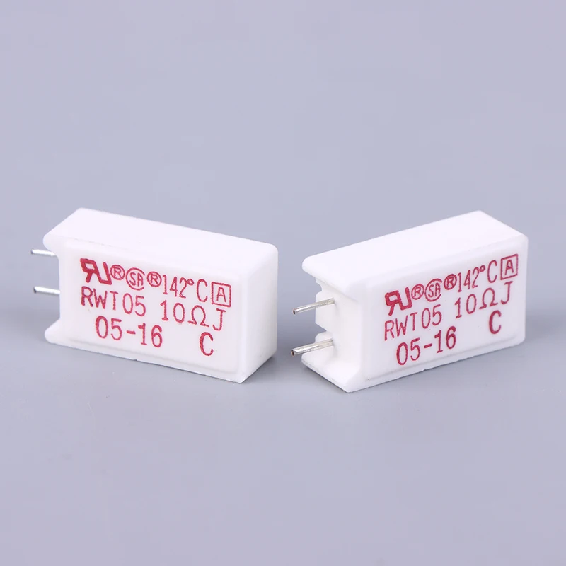 Resistência 2PC com proteção de temperatura RWT05 6,8ΩJ 142 ℃   Resistor 5W 6,8 Ohm