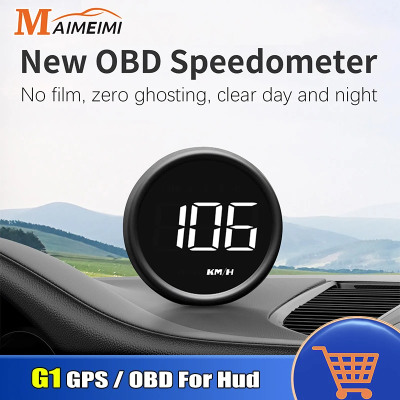 

G1 Car For HUD OBD2 GPS On-board Computer Digital Head Up Display Auto Speedmeter Speed Windshield Projector For All Car