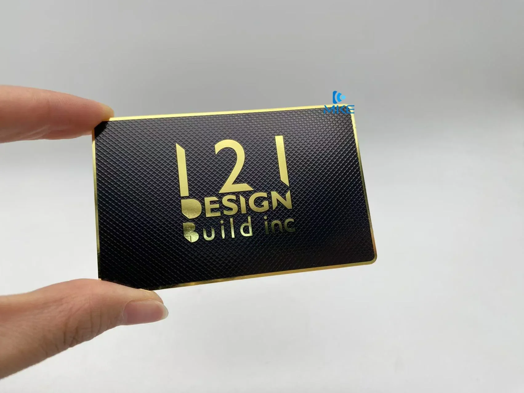 مرآة معدنية مخصصة لبطاقة الأعمال الفضية