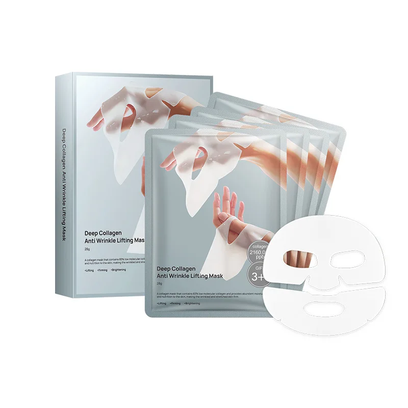 OEM Nawilżająca Maska do Twarzy w Rozdzielnych Kawałkach, Rozjaśniająca, Głęboko Przeciwzmarszczkowa Maska Kolagenowa
