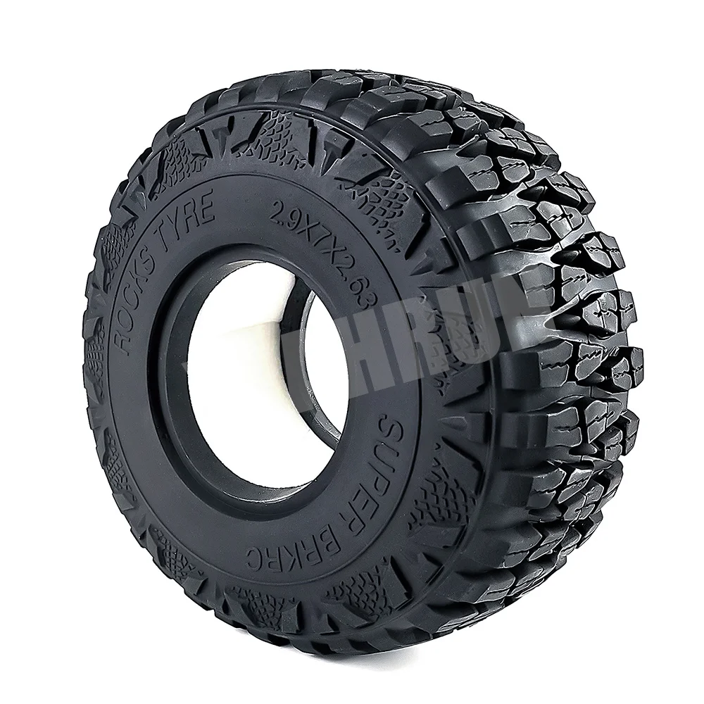 YEAHRUN 2.9 inch 180*70mm Beadlock Rubber Wheel Tires for Axial SCX6 AXI05000 Wrangler AXI05001 Trail Honcho 1/6 RC Car Parts