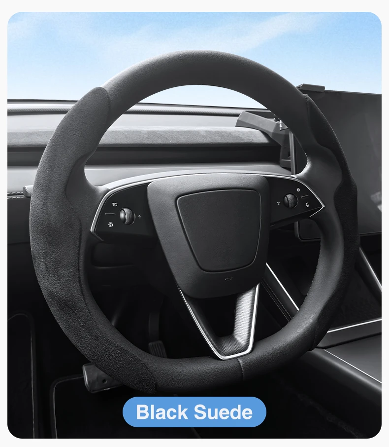 Rutschfester Lenkradbezug Passend für Tesla Model Y Juniper, Model 3 Highland, Model 3, Model Y, Auto-Innenausstattung Zubehör – Detail 9