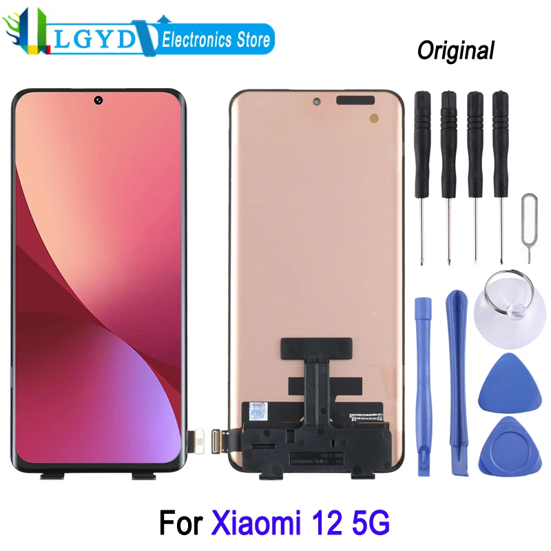 6.28 بوصة شاشة AMOLED مناسبة ل Xiaomi 12 5G الدخن الهاتف المحمول شاشة LCD 120Hz شاشة تعمل باللمس إصلاح واستبدال قطعة