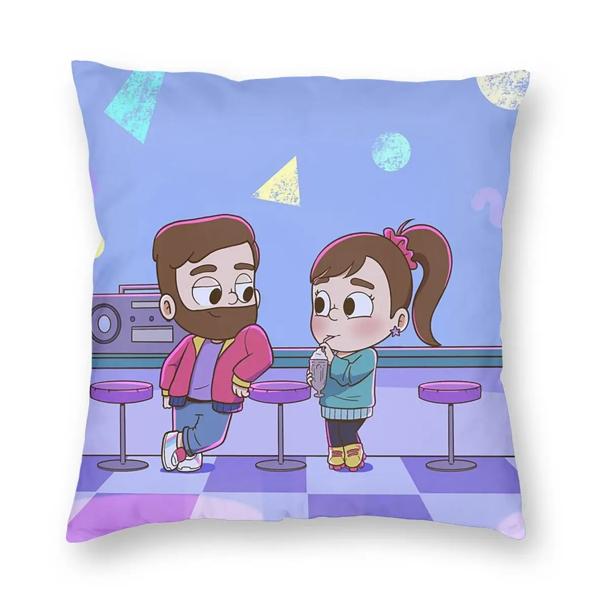 

Pibubear 80s Style - Pibubear Square Pillowcase Cushion Cover Comfort Pillow Case Throw Pillow Cover for Home Bedroom Car