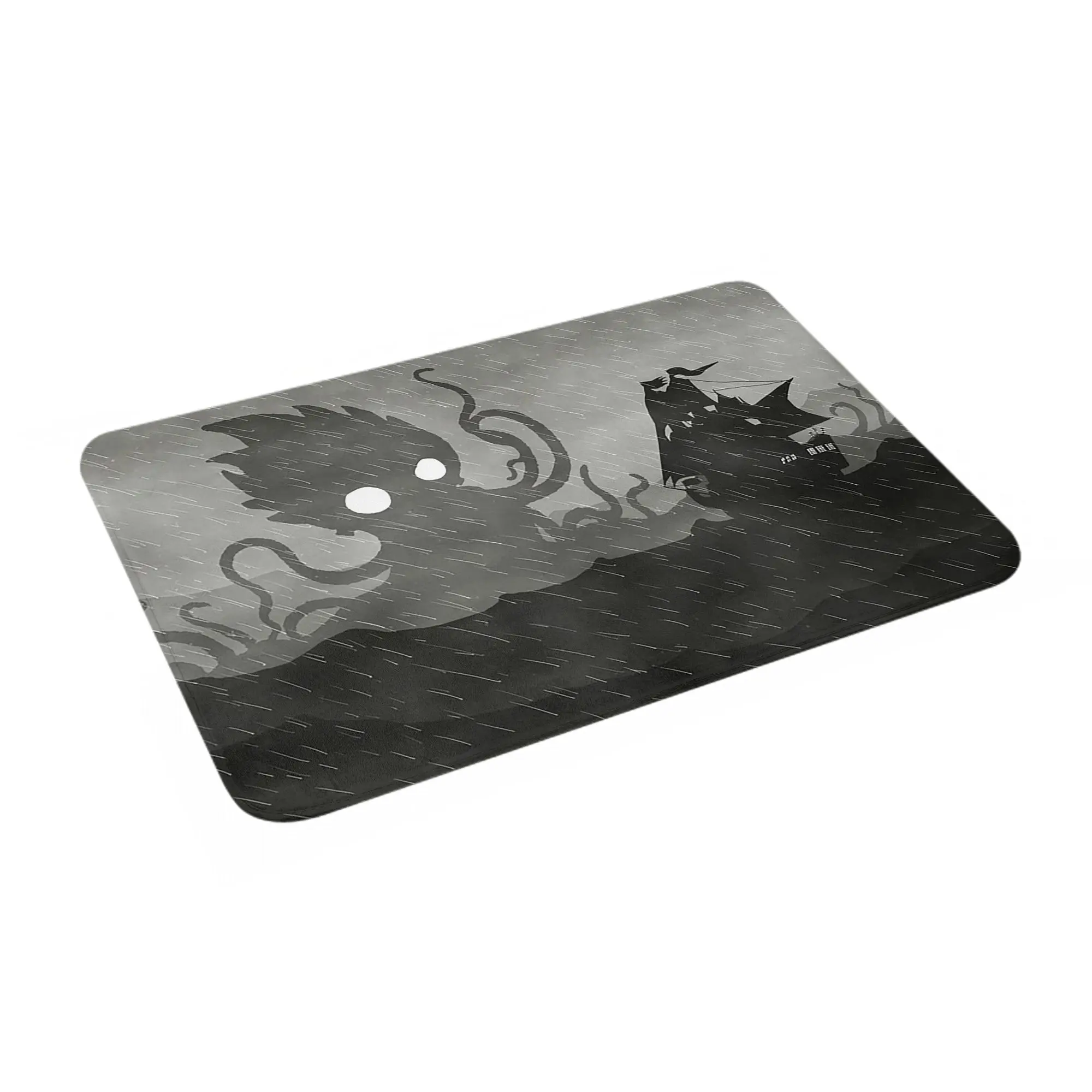 Rainy Ship & Kraken Non-slip Doormat Floor Mat Absorbent Mat Carpet Rug for Kitchen Entrance Home Living room Footpad Mats