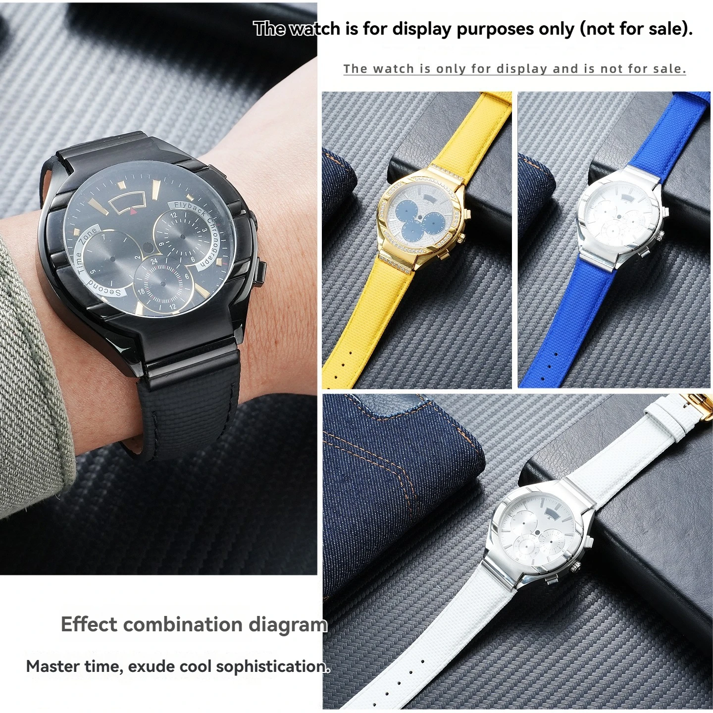 21mm Men's Fluororubber Replacement Watch Band For PIAGET POLO Series G0A33039 G0A31159 Soft Rubber Wrist Watch Strap