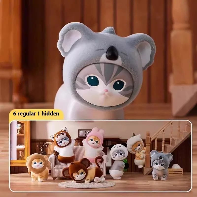 

Authentic Plush Cat Fushion Sandy Series Party Blind Box Collectible Cute Cat Toy Trendy Blind Box Toys Lovely Kitty Gift