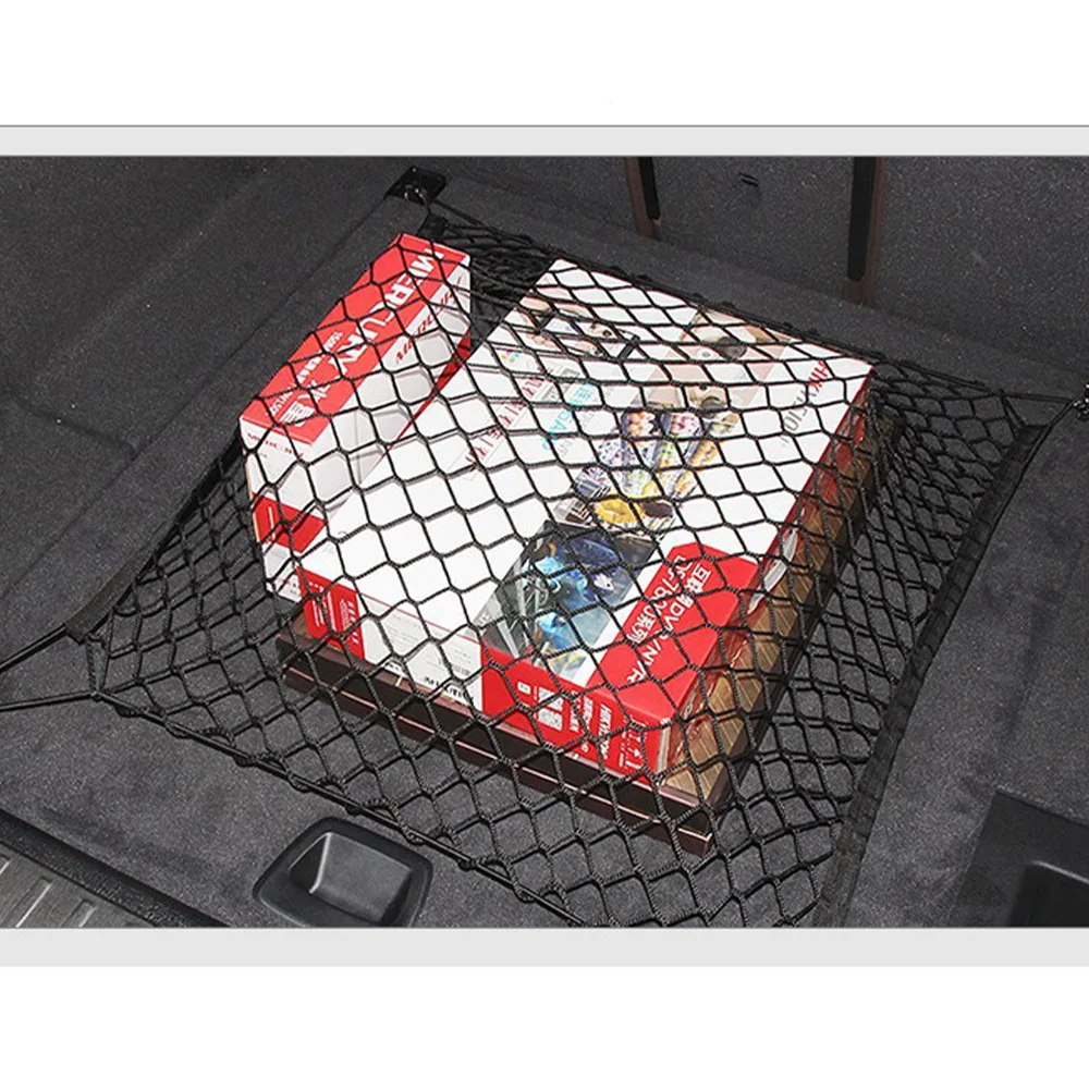 For Audi A4 B9 B8 A3 8Y 8P 8V A5 A6 Q3 Q5 Q7 Car Trunk Net Luggage Nylon Mesh Truck Storage Organizer Network Pocket Accessories - view 2