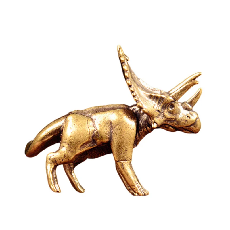 Rhino Figurines Brass Rhino Ornament Living Room Office Home Creative Decoration Ornament Desktop Craft Collectible Gift