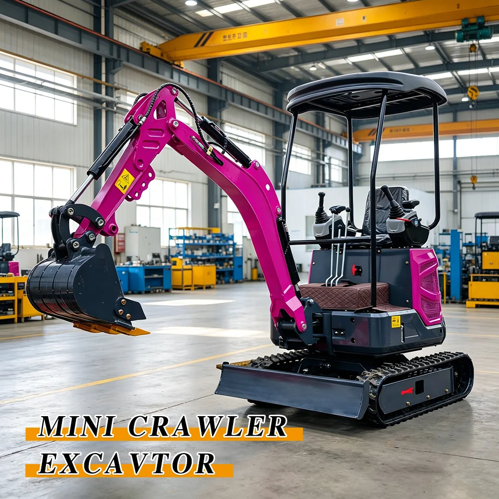 Hydraulic 1 Ton 2 Ton 3 Ton Mini Crawler Excavator Multifunctional Small Digger Machine For Digging Landscaping Farm Use