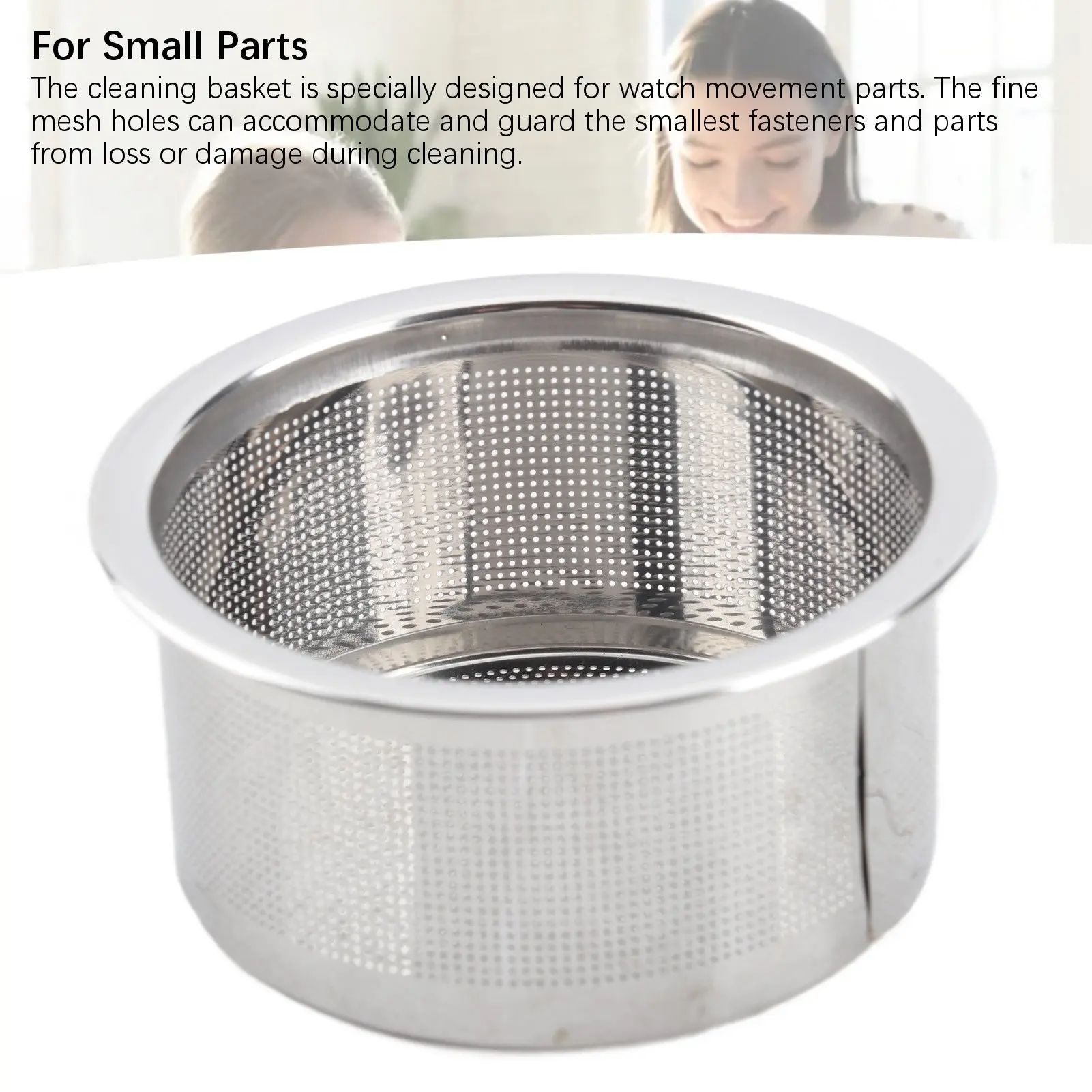 Small Parts Cleaner Basket 304 Stainless Steel Cleaning Mesh Cover for Watch Movement Jewelry Fasteners