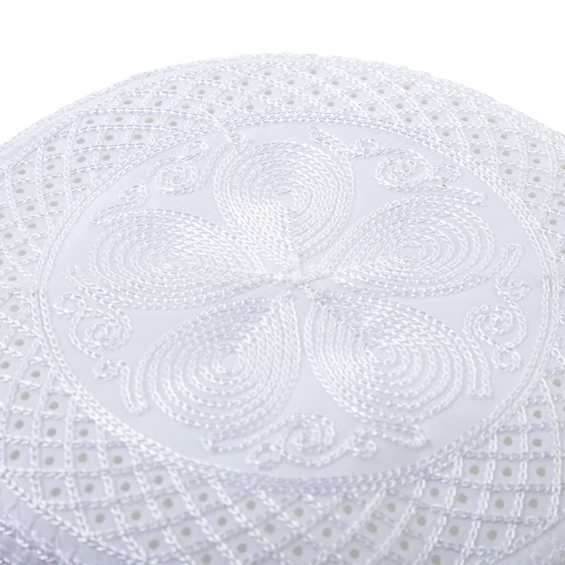 New Muslim Men Prayer Hats Cotton Embroidery Cap Arab Saudi Islamic Turban Hijab Jewish Headscarf Islamic Prayer Accessories
