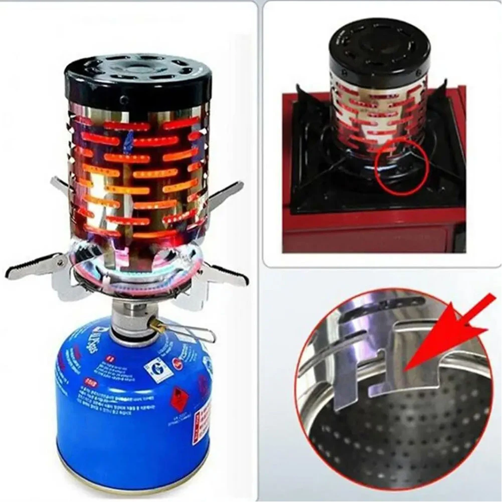 Outdoor Portable Heating Cover Gases Heater Stoves Mini Heater Cap Camping Infrared Heater Stove Stainless Steel Gas Oven Burner