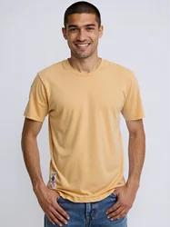 New Mens Short Sleeve T-shirt Cotton/Polyester Solid Color Fancy Yarns T Shirt For male High Quality Classical Tops