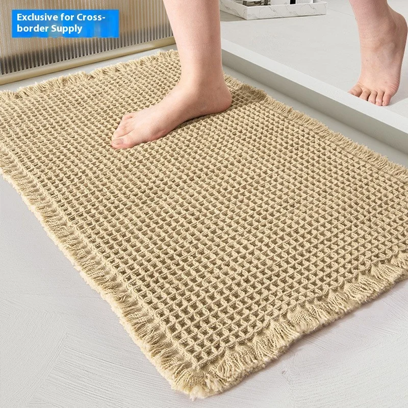 

Bathroom Door Mat Super Absorbent - 2cm Thick Memory Foam with Grip Teeth Base, Fast Dry Anti-Slip Rug for Wet Floor