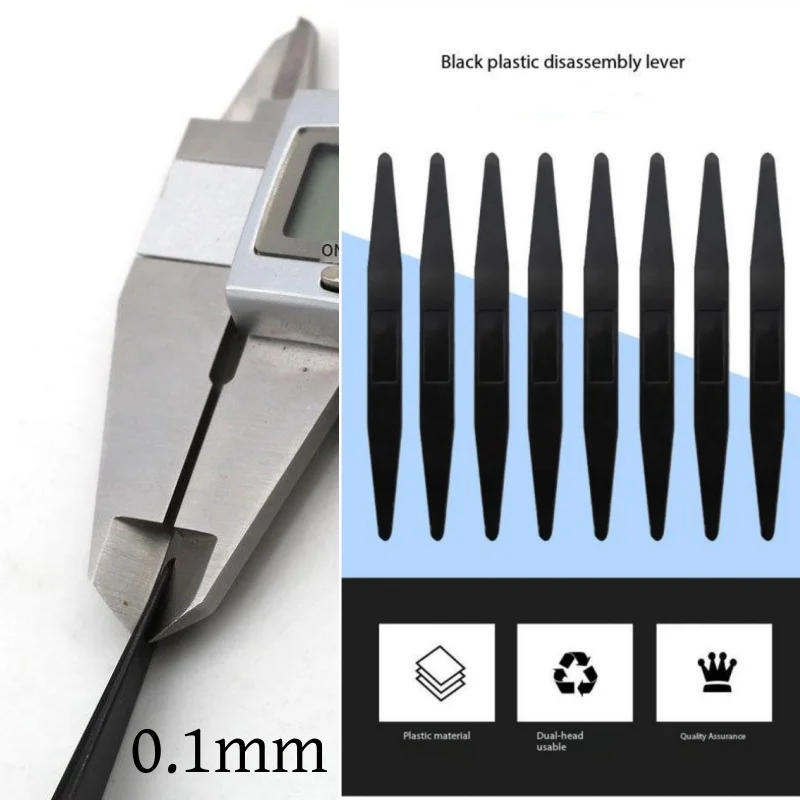 

10pcs Black Plastic Pry Tool Ultra-Slim 1mm Thickness Non-Bending for Phone Repair Laptop Disassembly Precision Electronic Work
