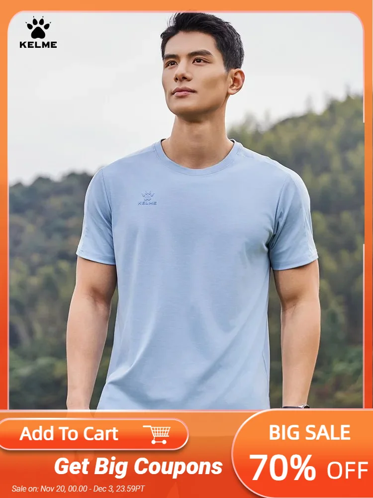 

Kelme Men's Sun Protection Sports Short-sleeved Outdoor Running Breathable T-shirt Women's Yoga Sports Tops