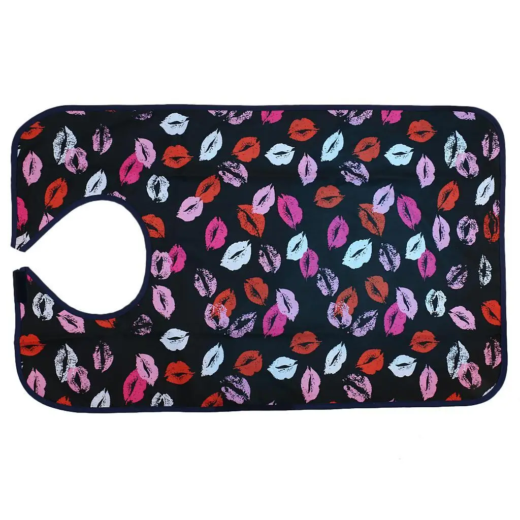 

Водонепроницаемый взрослый нагрудник из ПВХ с цветочным узором, регулируемый, для защиты одежды пожилых людей во время еды