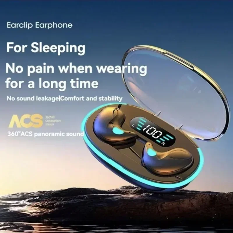X55 Earphones Wireless Earphones Headphones Noise Reduction Sport Game Sleep Bluetooth 5.0 Earbuds HIFI Stereo Music Headset image 2