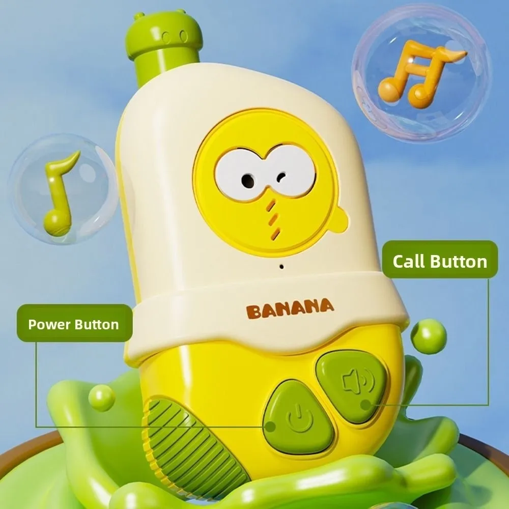 2 stuks banaan walkie talkie cartoon transceiver draagbare draadloze walkietalkies batterij aangedreven creatief