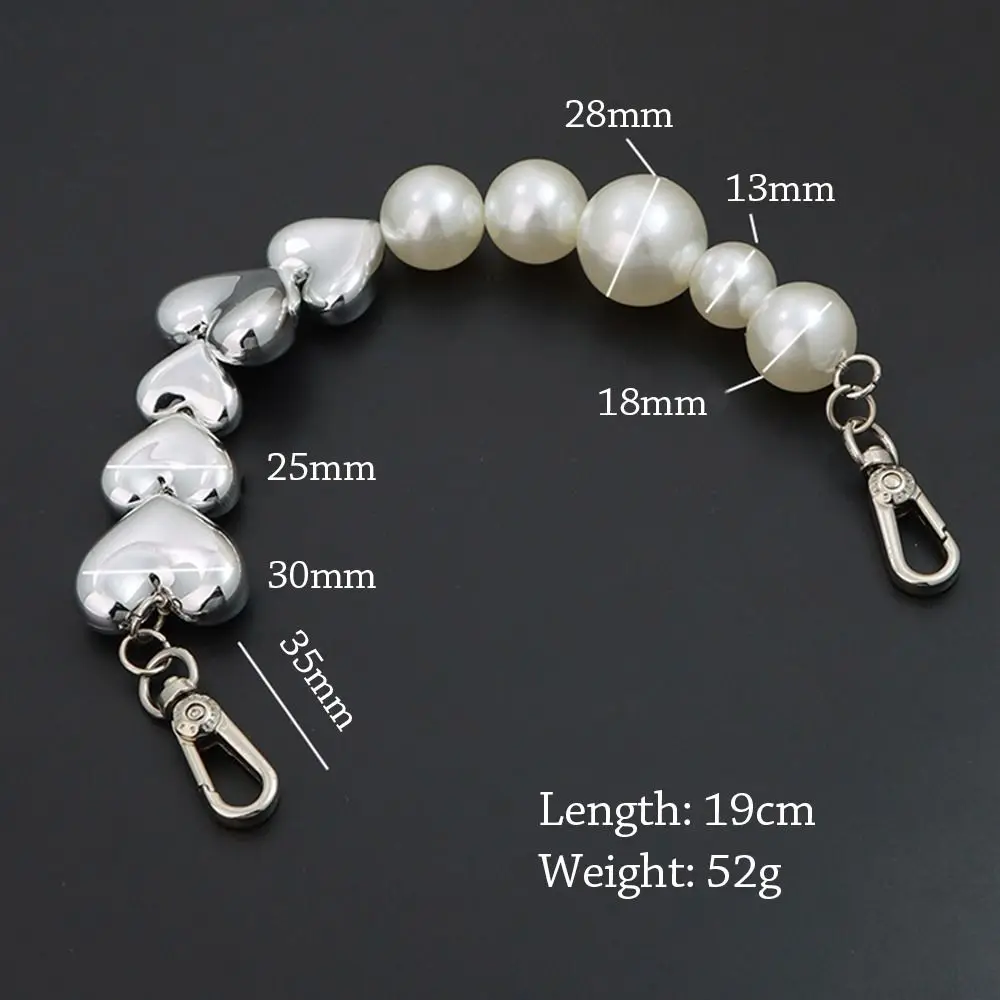 Pearl Extension Strap for Bags Handbag Handles DIY purse Replacement Long Beaded Chain for Shoulder Bag Straps