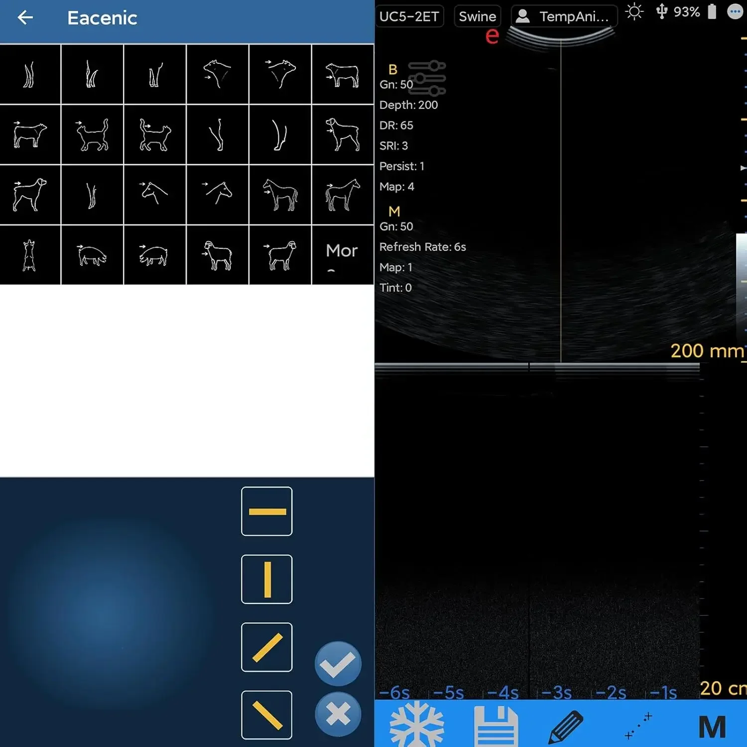 Veterinary Wired Ultrasound Scanner Portable Color Doppler 3.5/7.5Mhz Convex Probe for Andriod Phone with Type-c Port