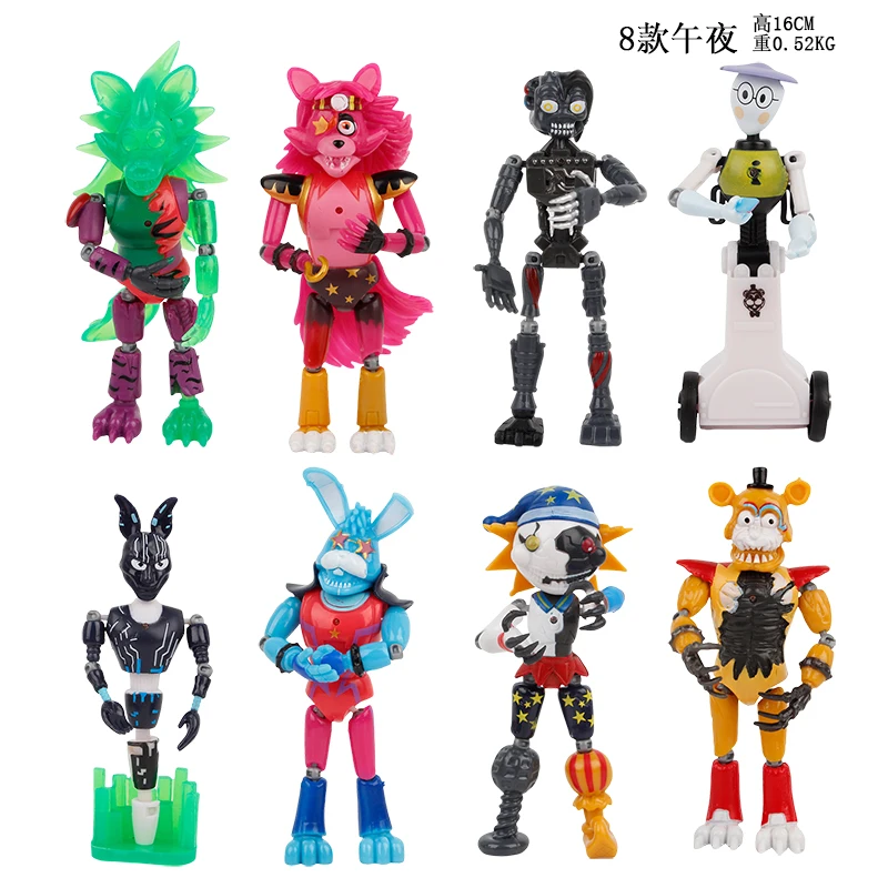Five Nights at Freddy's Figure Toys, juego de 8 piezas