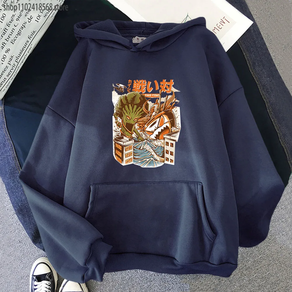 

Brocco Vs Ramen Kaijus толстовки для женщин толстовка в японском стиле хип-поп уличная мужская одежда Harajuku готическая одежда мужская